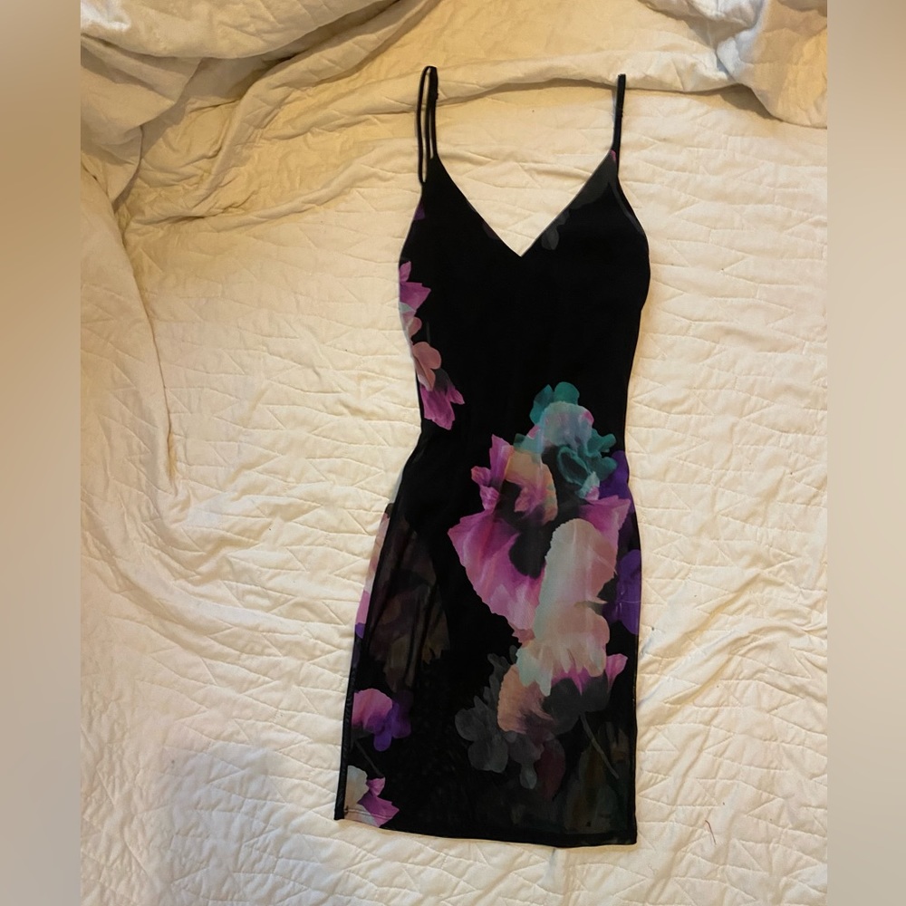 Mesh dress with bodysuit